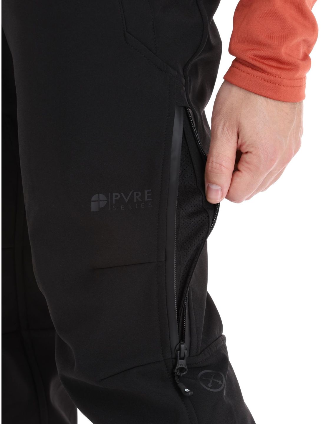 Protest, Hollow pantaloni da sci softshell uomo True Black nero 