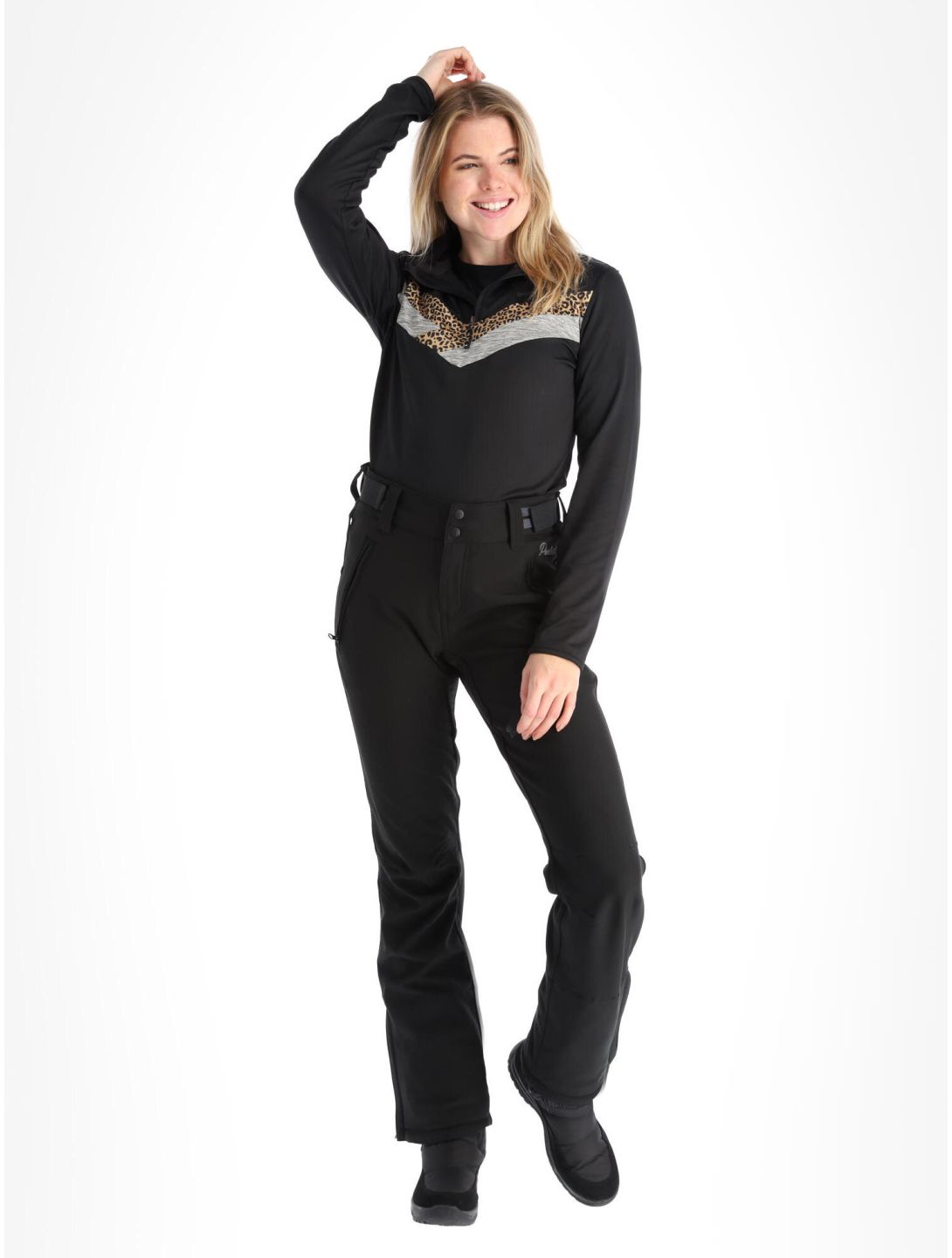 Protest, Lole pantaloni da sci softshell donna True Black nero 