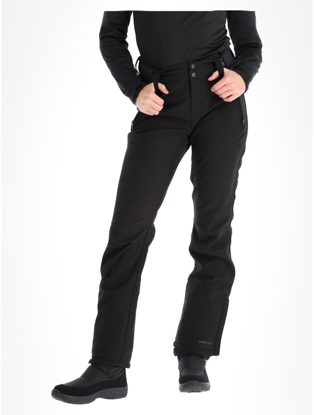 Protest, Lole pantaloni da sci softshell donna True Black nero 