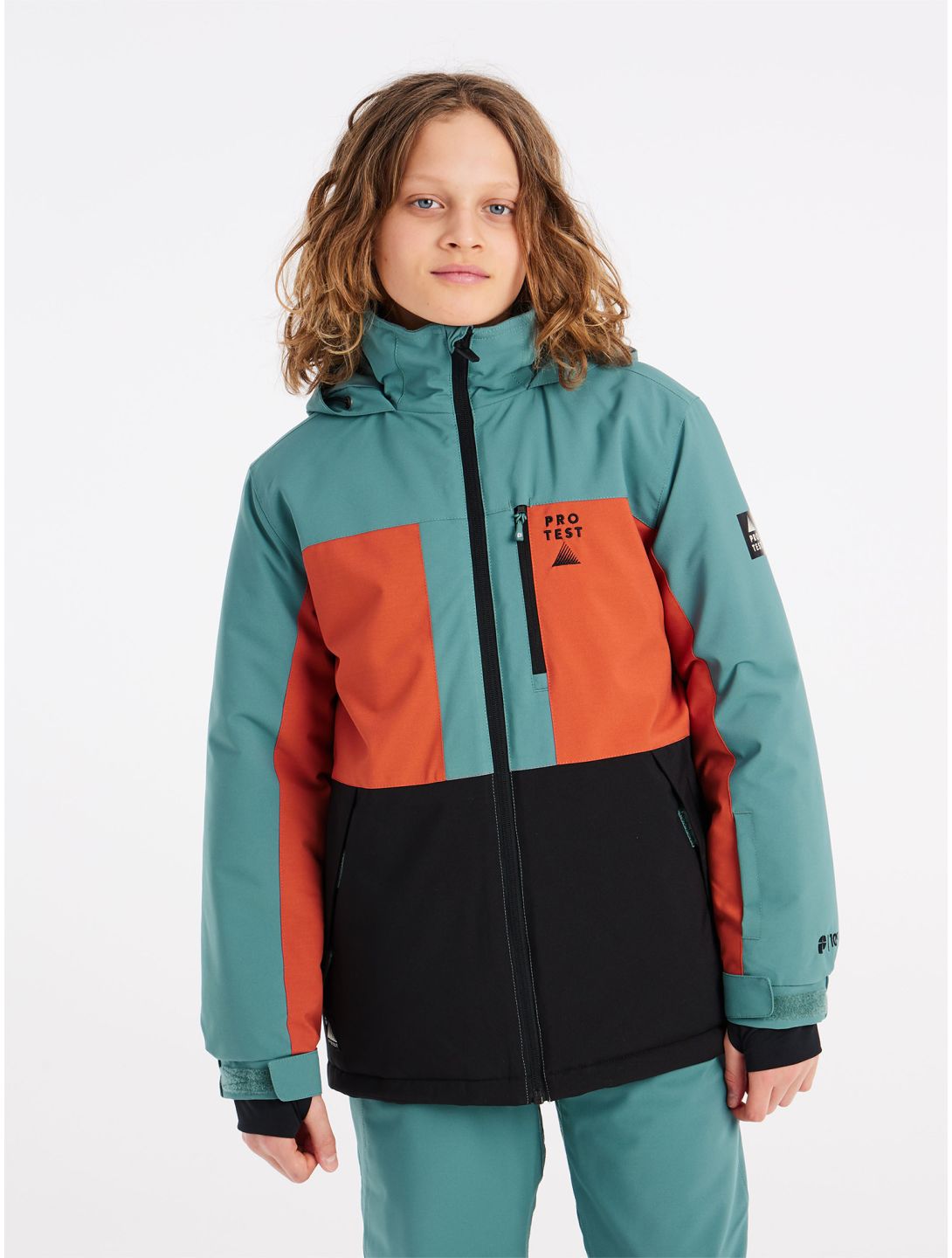 Protest, Prtbuzzerd Jr giacca sci bambino Atlantic Green verde 