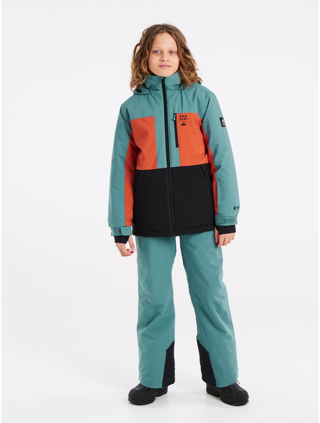 Protest, Prtbuzzerd Jr giacca sci bambino Atlantic Green verde 