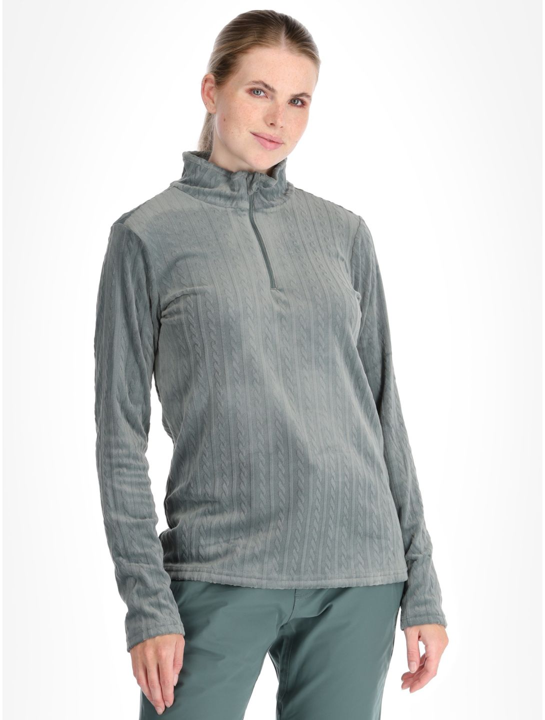 Protest, PRTGAIL 1/4 zip maglione donna Evergreen verde 