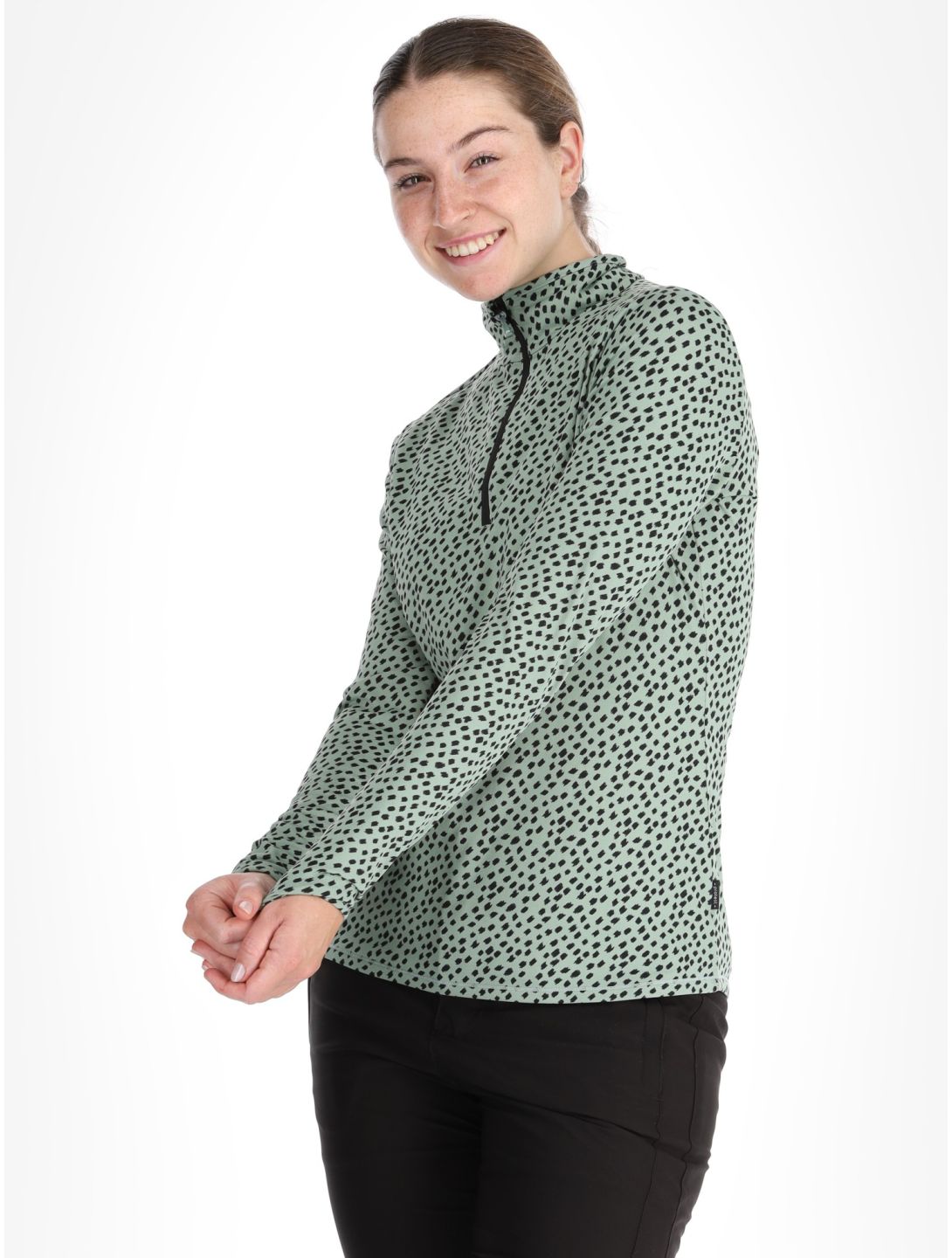 Protest, PRTKACEY 1/4 zip maglione donna Green Baygreen verde 