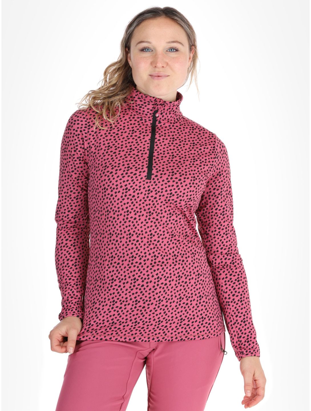 Protest, PRTKACEY 1/4 zip maglione donna Rose Dust rosa 