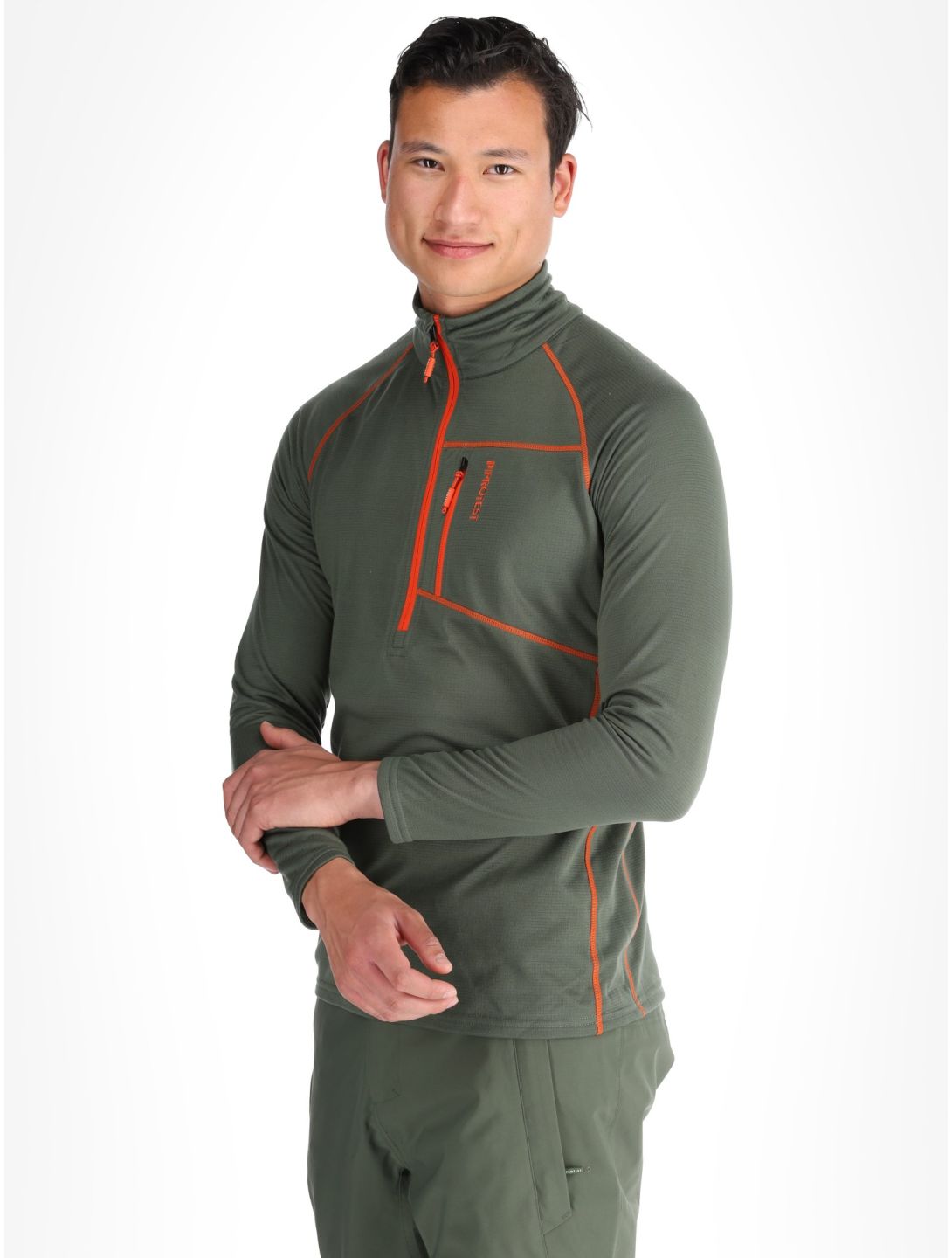 Protest, PRTKODY 1/4 zip maglione uomo Thyme verde 