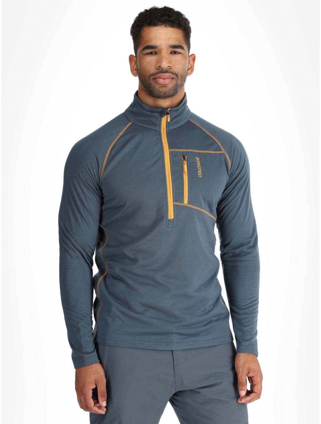 Protest, PRTKODY 1/4 zip maglione uomo Yale Blue blu 