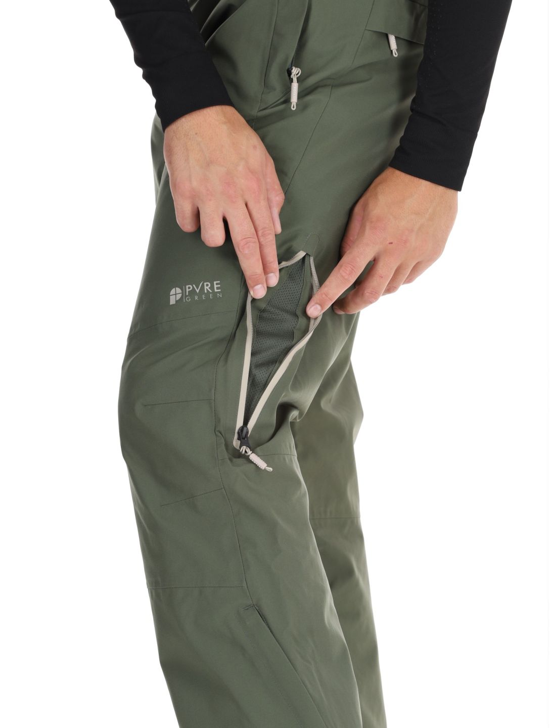 Protest, PRTMIKADO pantaloni da sci uomo Thyme verde 