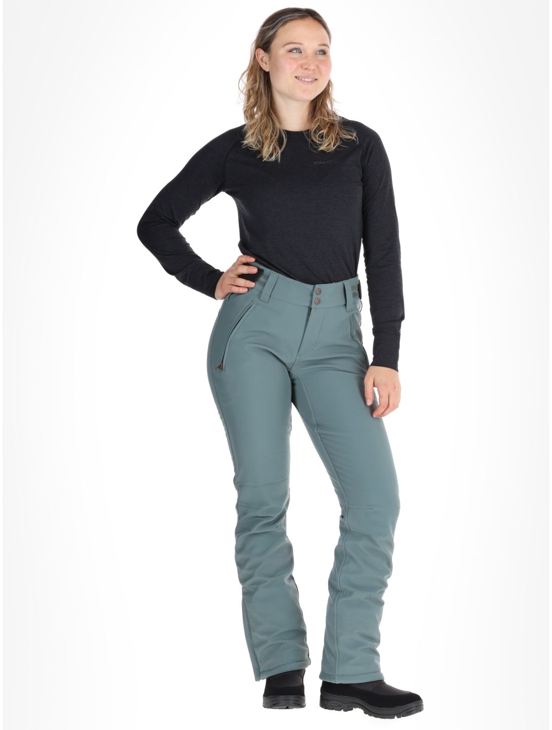 Protest, PRTRELOLE pantaloni da sci donna Evergreen verde 