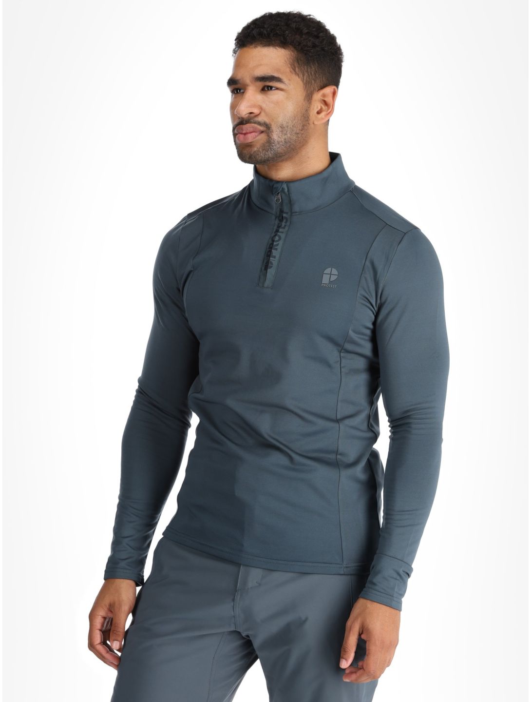 Protest, REWILL 1/4 zip top maglione uomo Yale Blue blu 