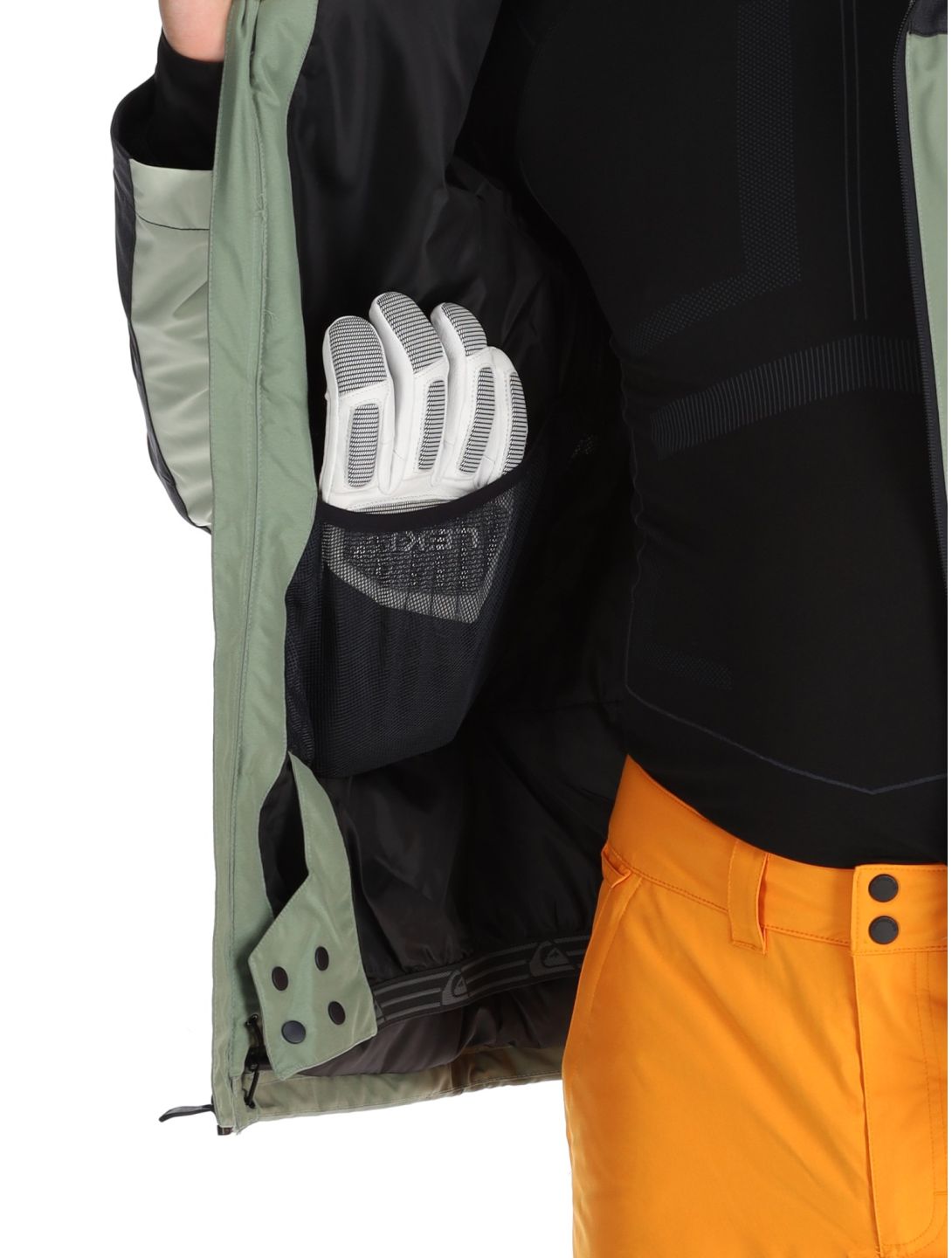 Quiksilver, Dawson giacca sci uomo Sea Spray nero, verde 