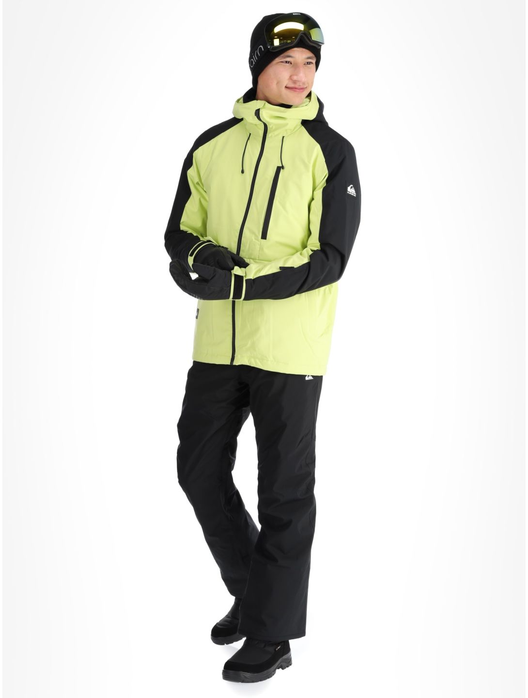 Quiksilver, Mission Block giacca sci uomo Celery Green nero, verde 