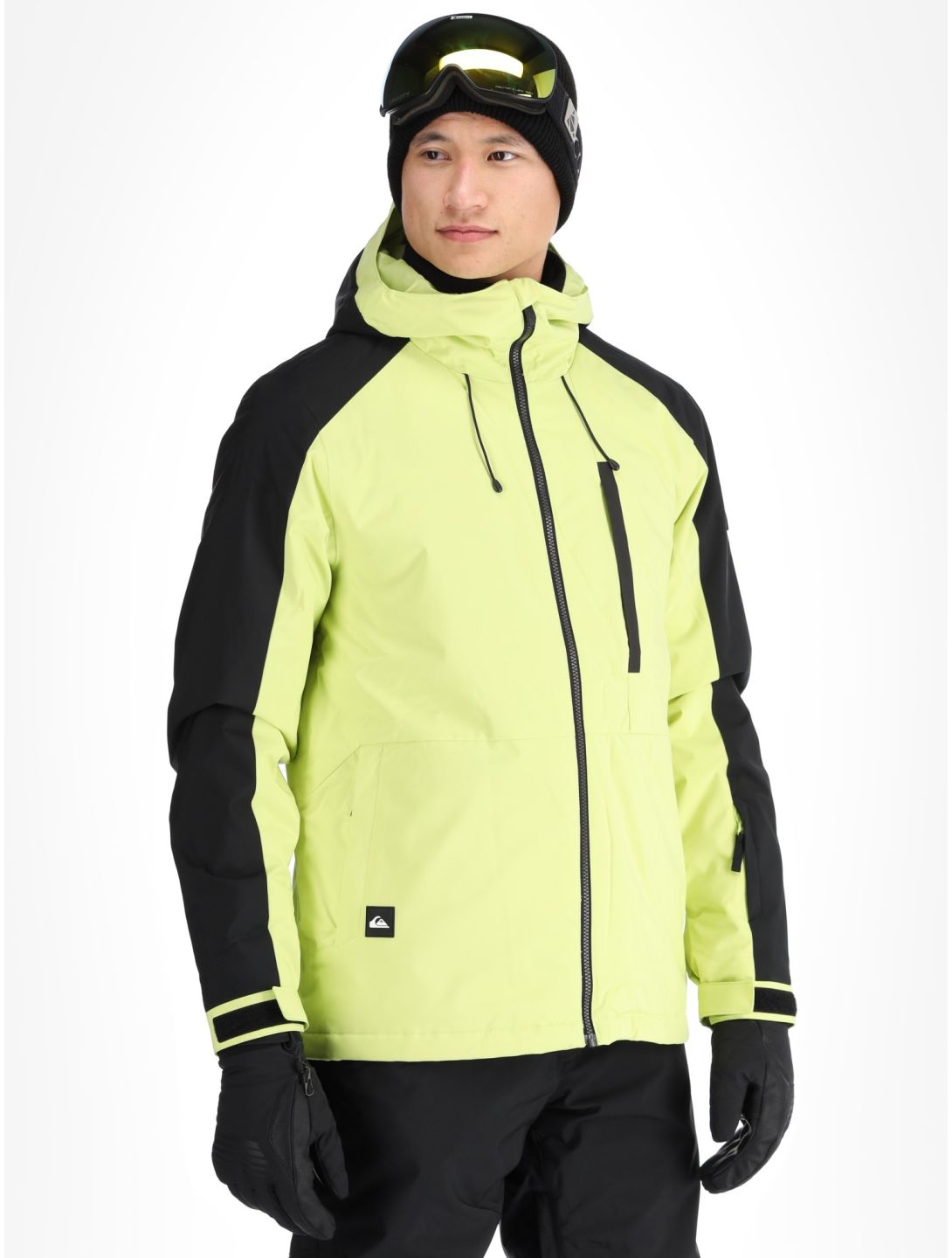 Quiksilver, Mission Block giacca sci uomo Celery Green nero, verde 