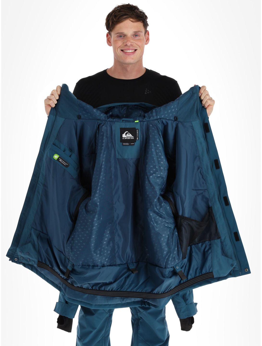 Quiksilver, Mission Solid giacca sci uomo Majolica Blue blu 