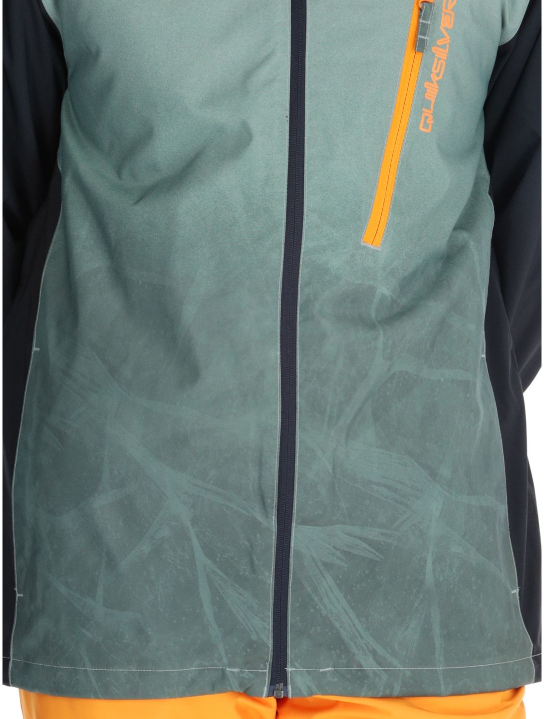 Quiksilver, Morton giacca sci uomo Gradient Iced Sea Spray nero, verde 