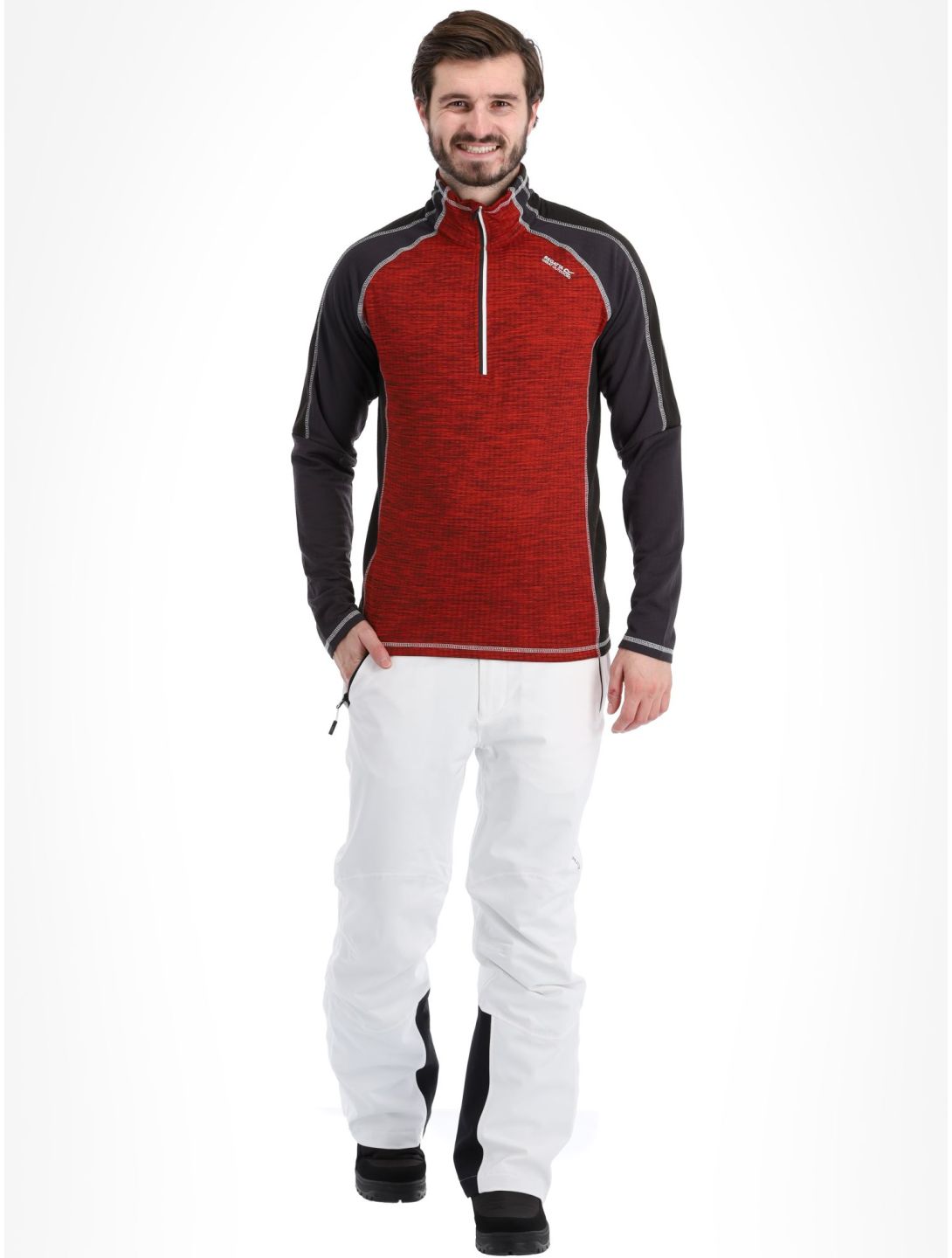 Regatta, Hepley maglione uomo Danger Red / Ash grigio, rosso 