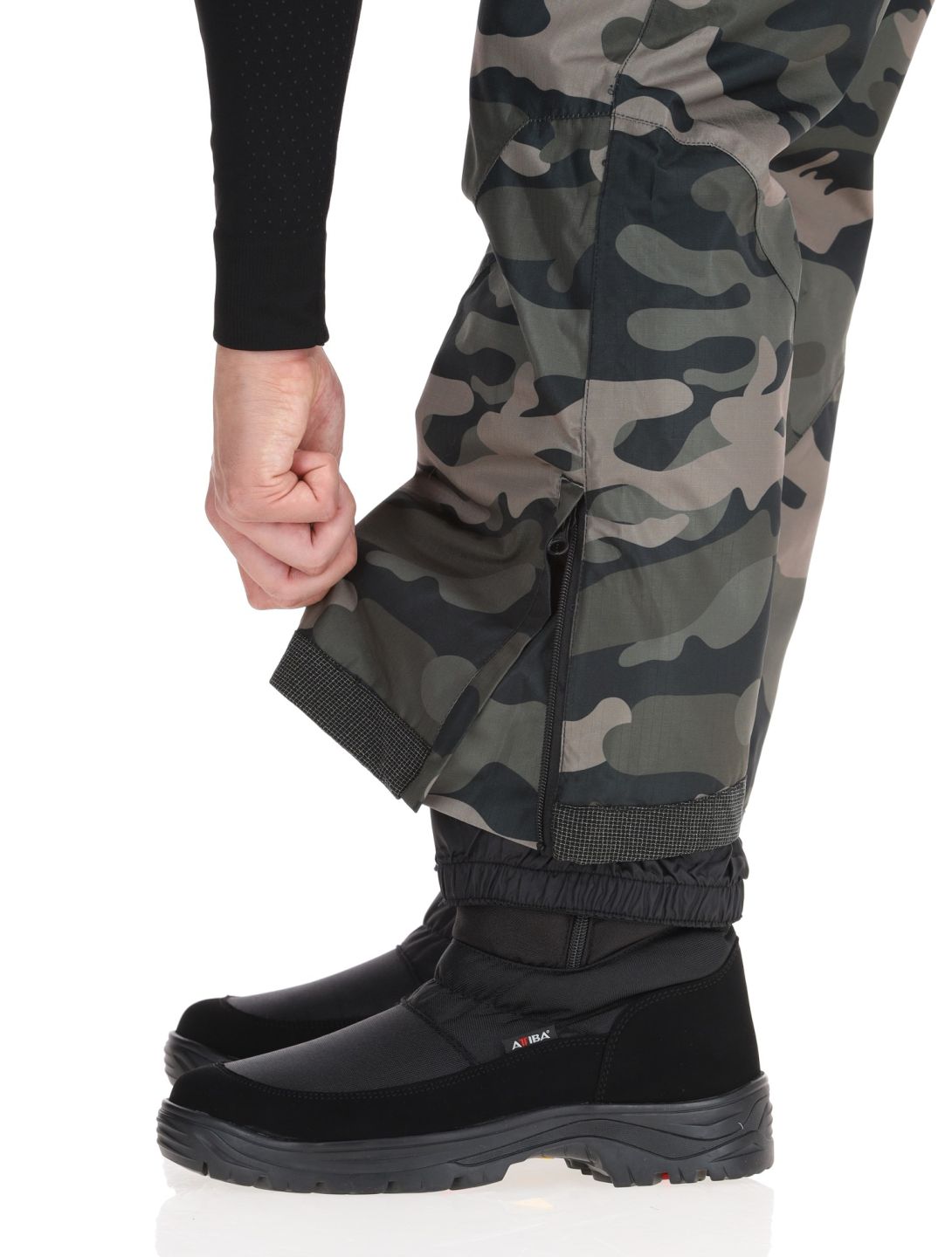 Rehall, Backbone-R pantaloni da sci uomo Camo Black nero, verde 