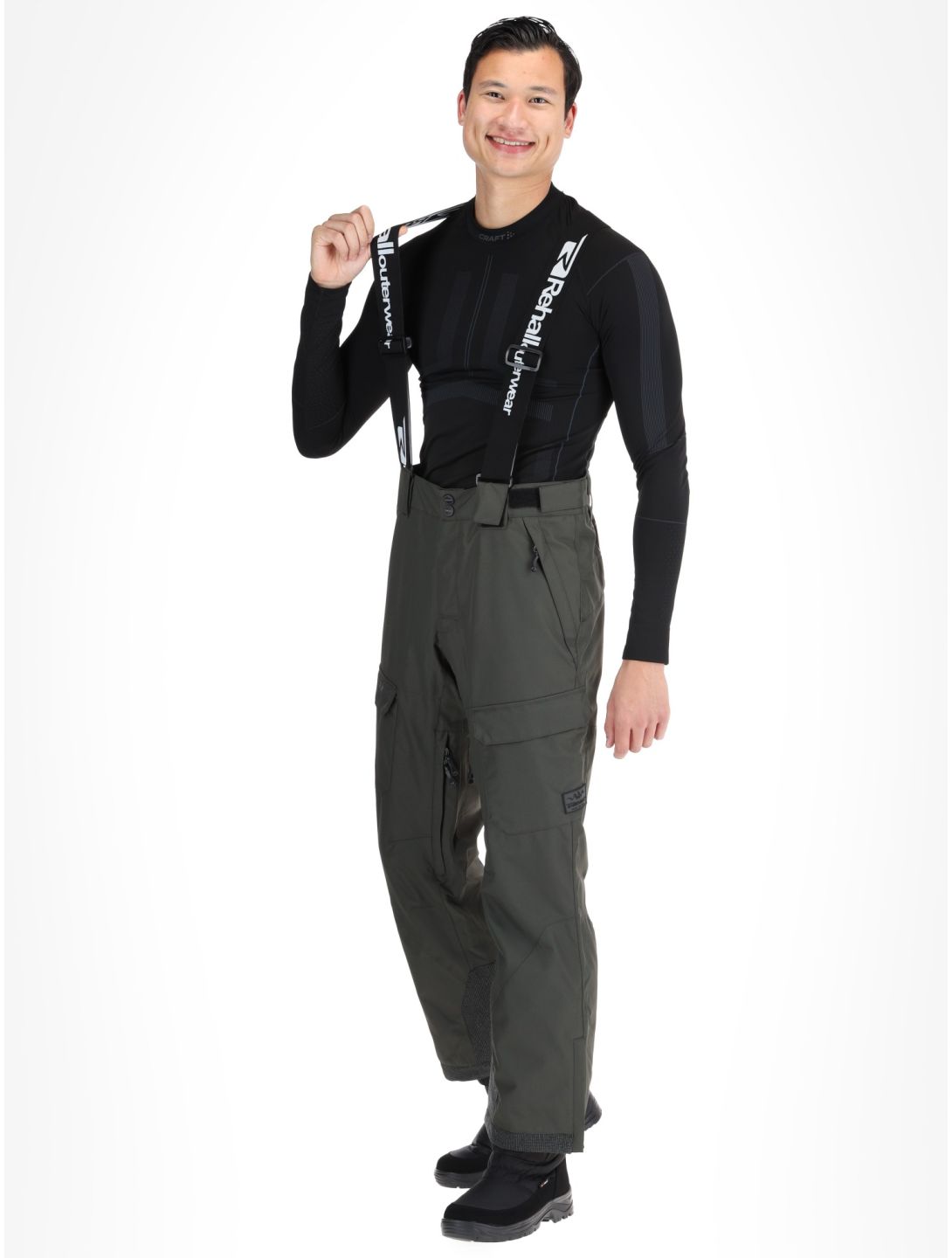 Rehall, Backbone-R pantaloni da sci uomo Graphite grigio 