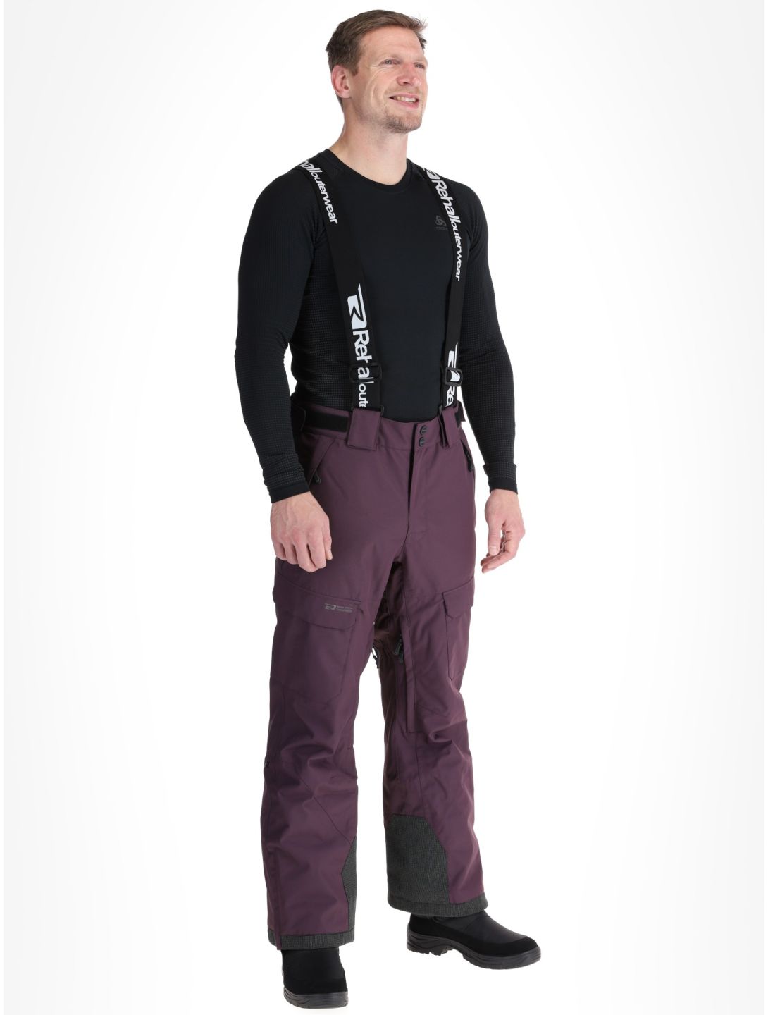 Rehall, Backbone-R pantaloni da sci uomo Plum Perfect viola 