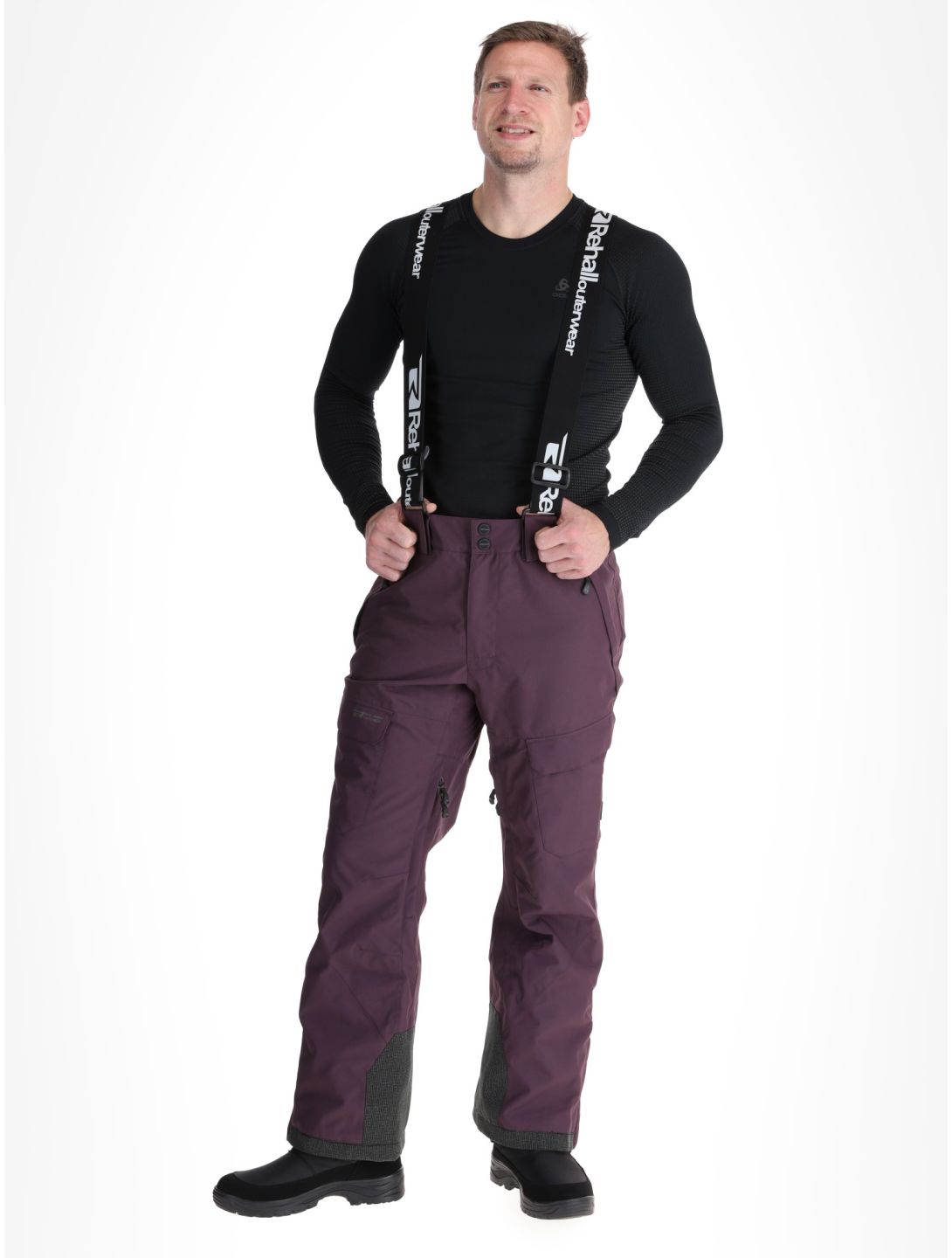 Rehall, Backbone-R pantaloni da sci uomo Plum Perfect viola 