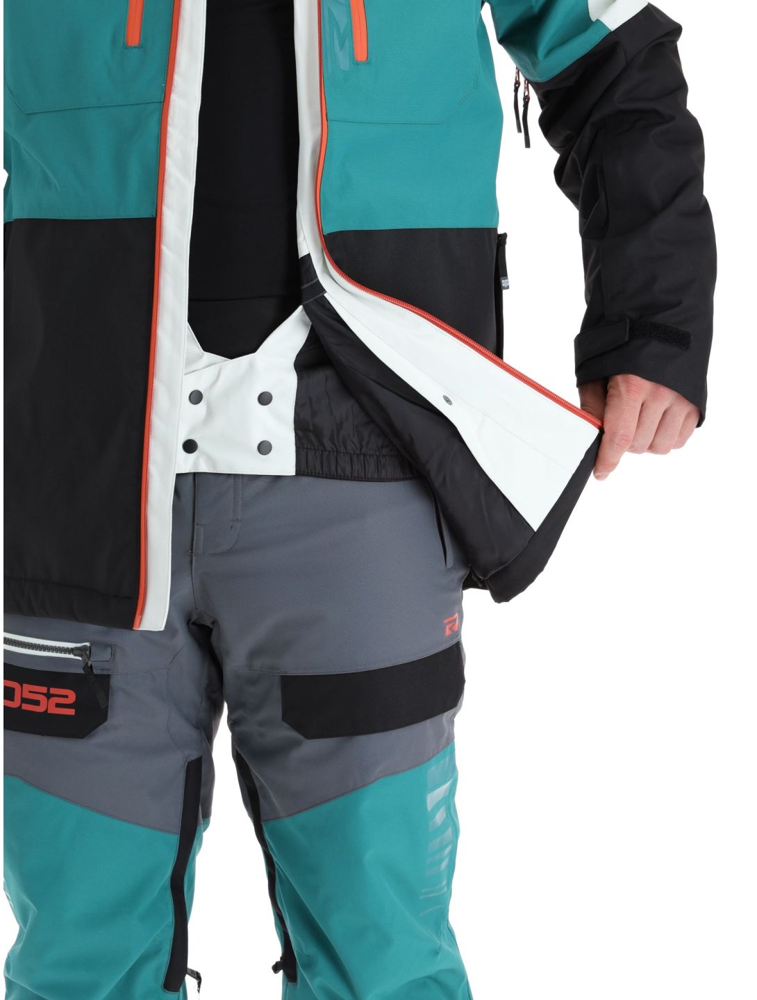 Rehall, Cropp-R giacca sci uomo Teal green bianco, blu, nero 