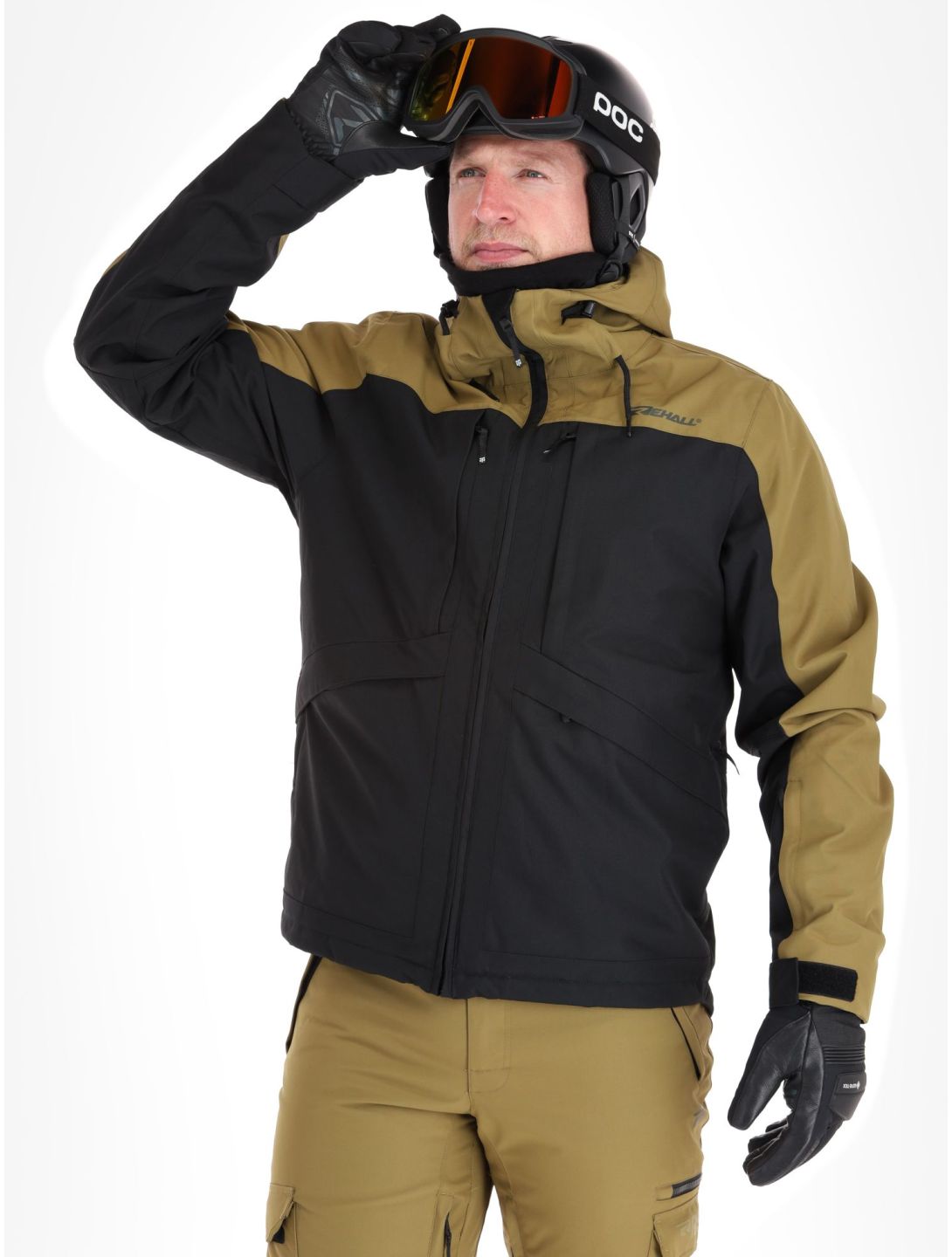 Rehall, Denver-R giacca sci uomo Military nero, verde 