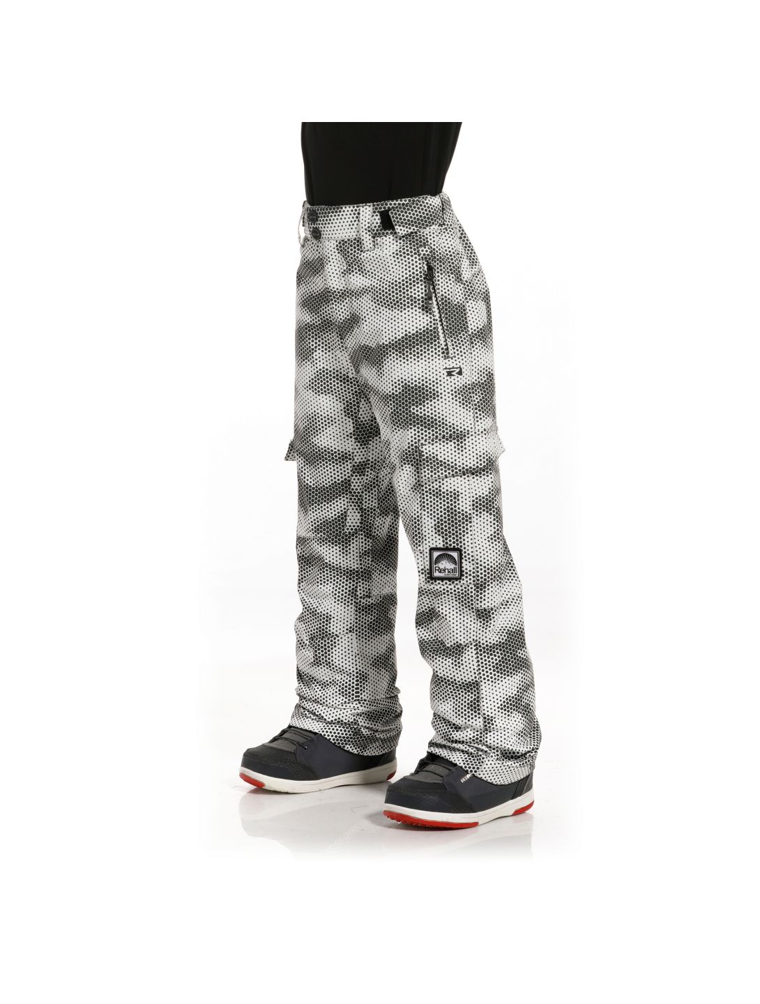 Rehall, Edge-R-Jr pantaloni da sci bambino camo bianco