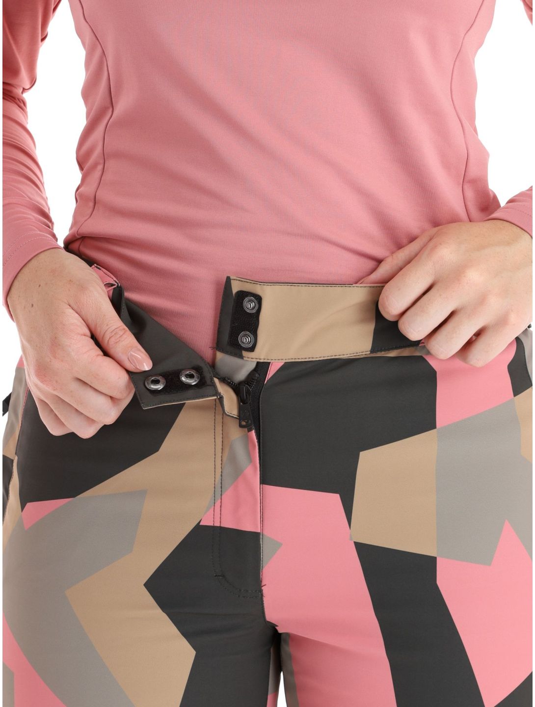 Rehall, Eva-R pantaloni da sci donna Camo Rose rosa 