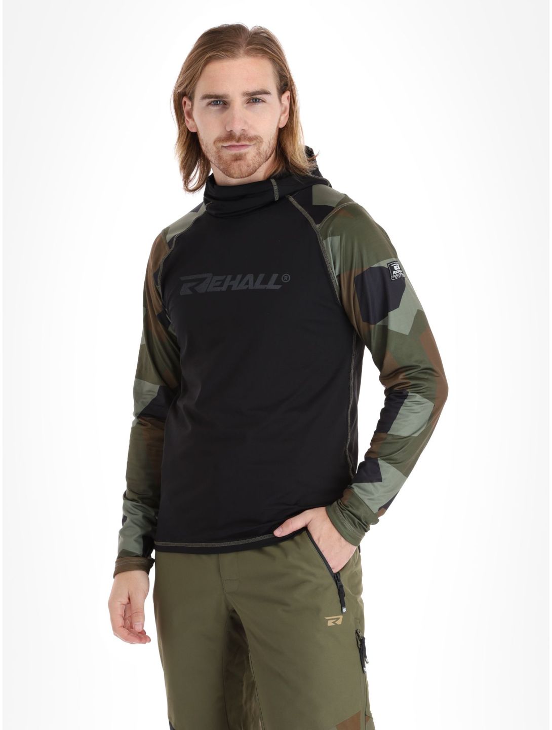 Rehall, Hoffa-R maglia termica uomo Camo Olive verde 