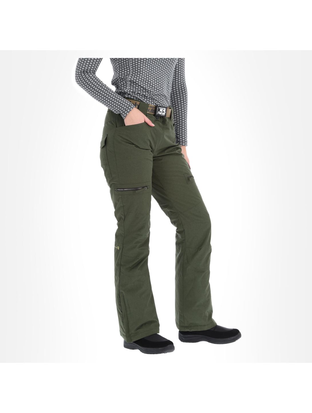 Rehall, Keely-R pantaloni da sci donna olive melange verde