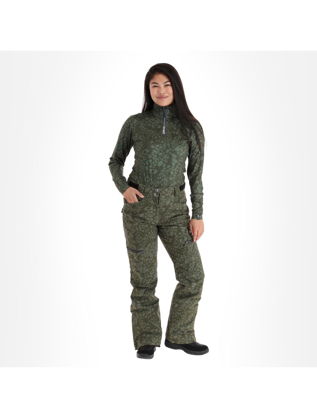 Rehall, Lise-R pantaloni da sci donna dusty panther verde 