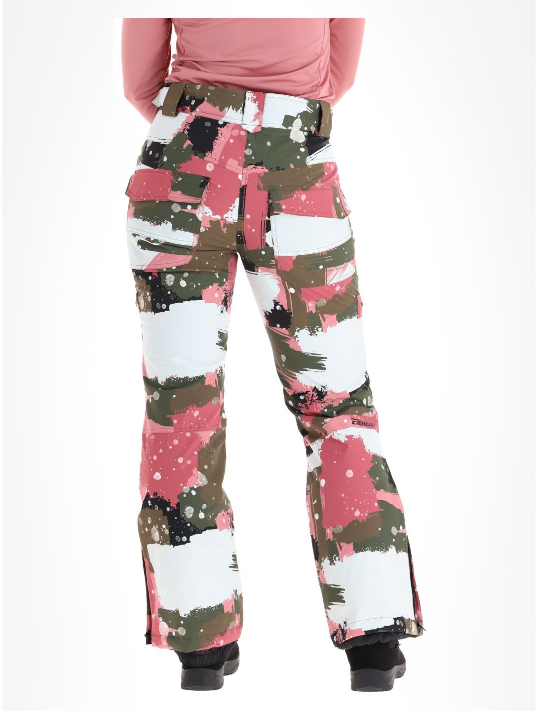 Rehall, Nori-R pantaloni da sci donna Camo Abstract Rose multicolorato, rosa 