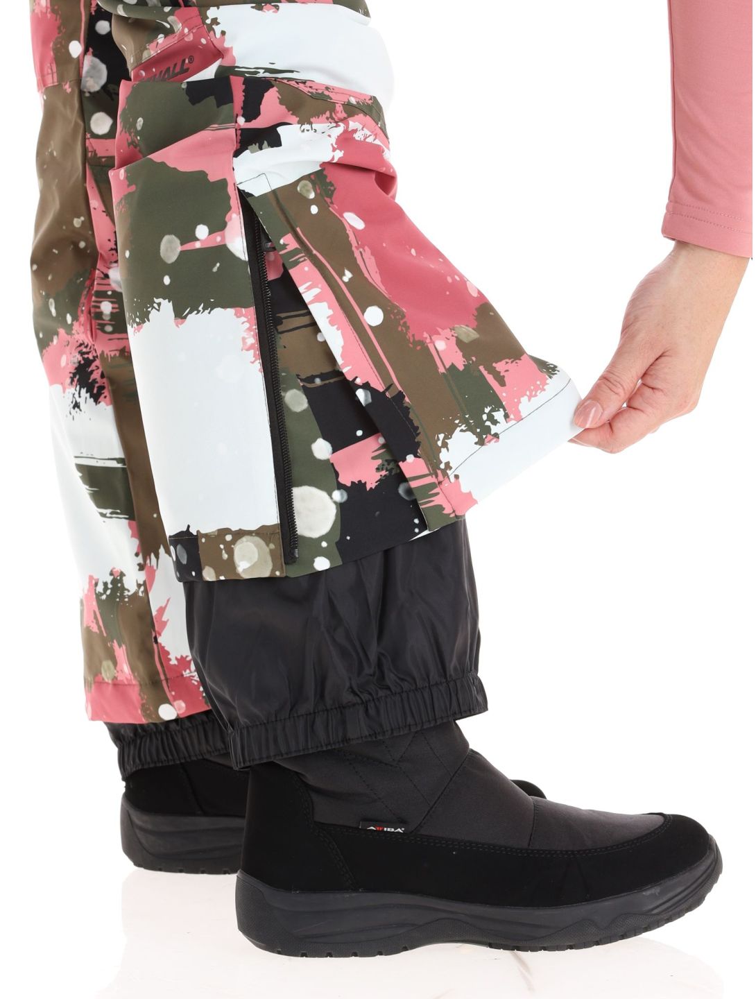 Rehall, Nori-R pantaloni da sci donna Camo Abstract Rose multicolorato, rosa 