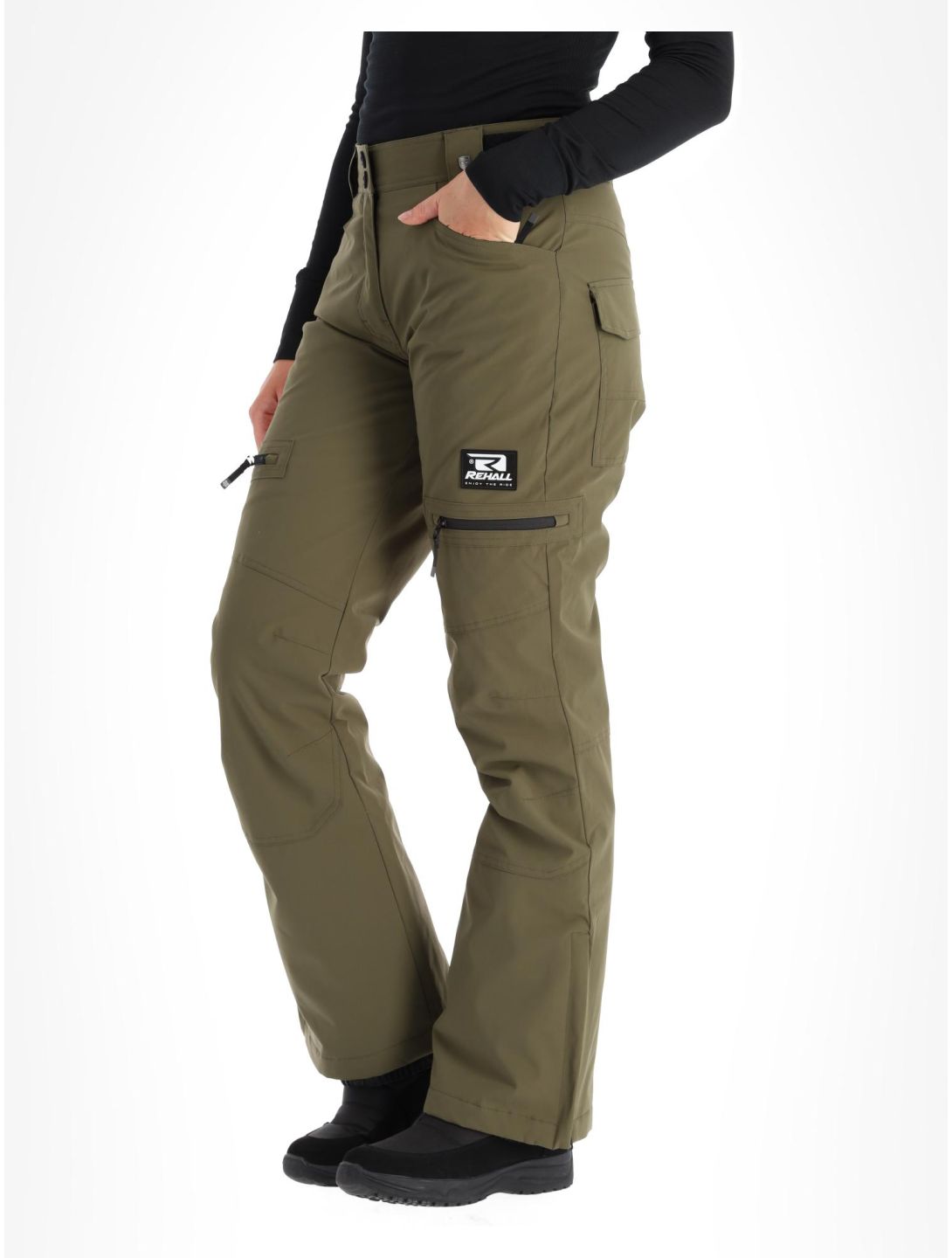 Rehall, Nori-R pantaloni da sci donna Olive verde 