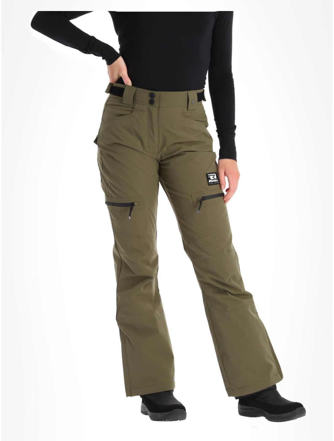 Rehall, Nori-R pantaloni da sci donna Olive verde 