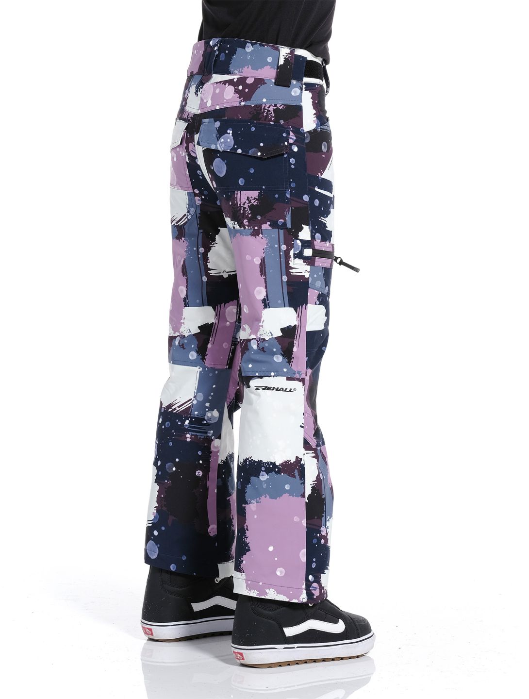 Rehall, Nori-R-Jr. pantaloni da sci bambino Camo Abstract Lavender multicolorato, viola 