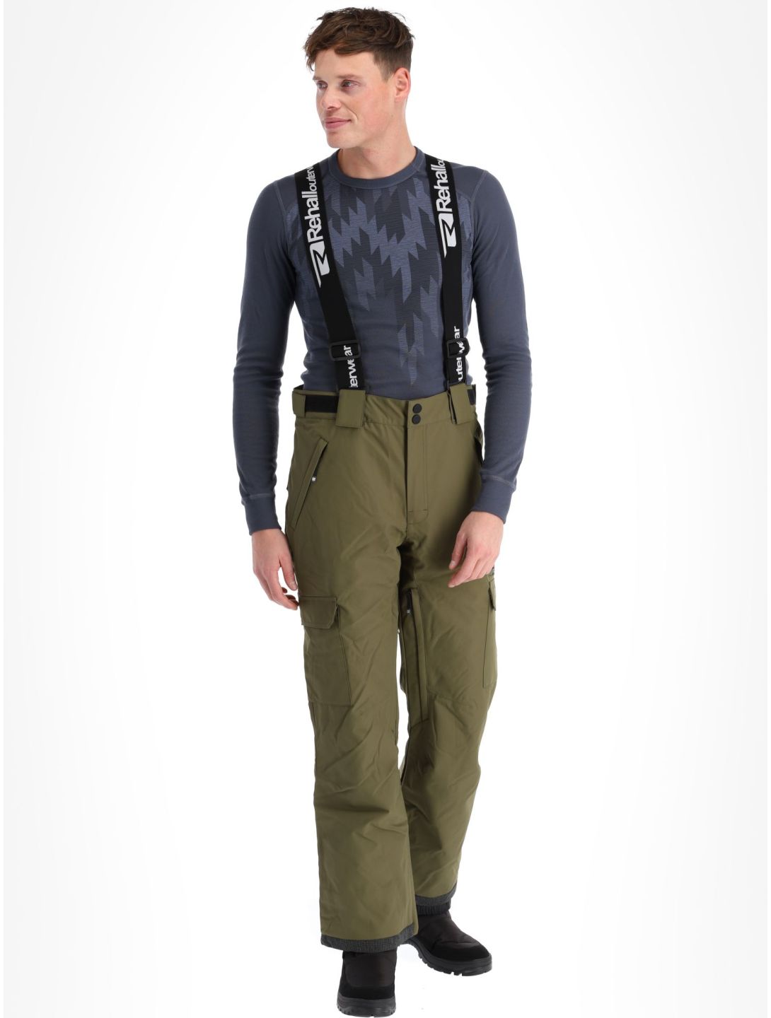 Rehall, Picker-R pantaloni da sci uomo Olive verde 