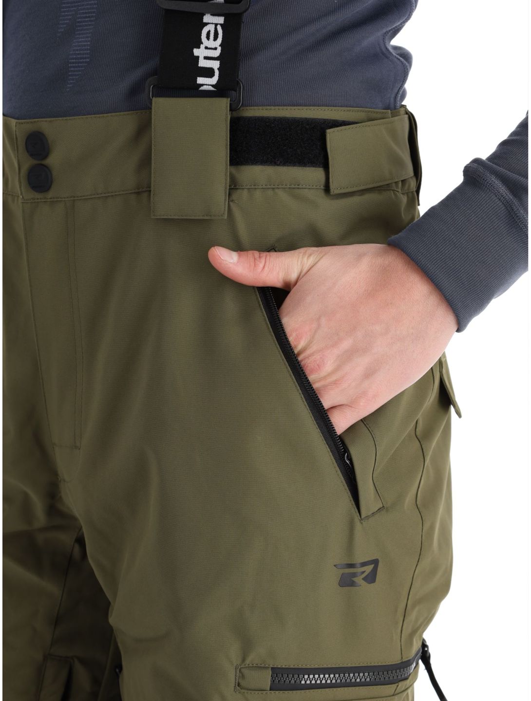 Rehall, Picker-R pantaloni da sci uomo Olive verde 