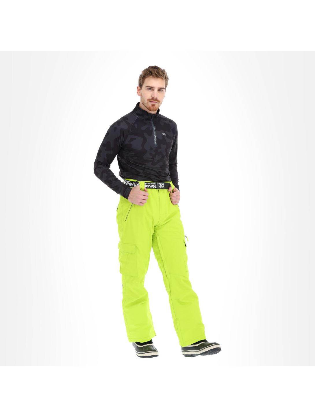 Rehall, Ride-R pantaloni da sci uomo lime verde