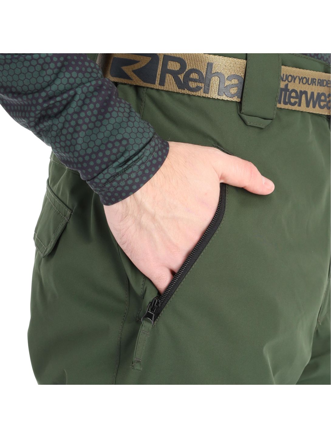 Rehall, Ride-R pantaloni da sci uomo olive verde