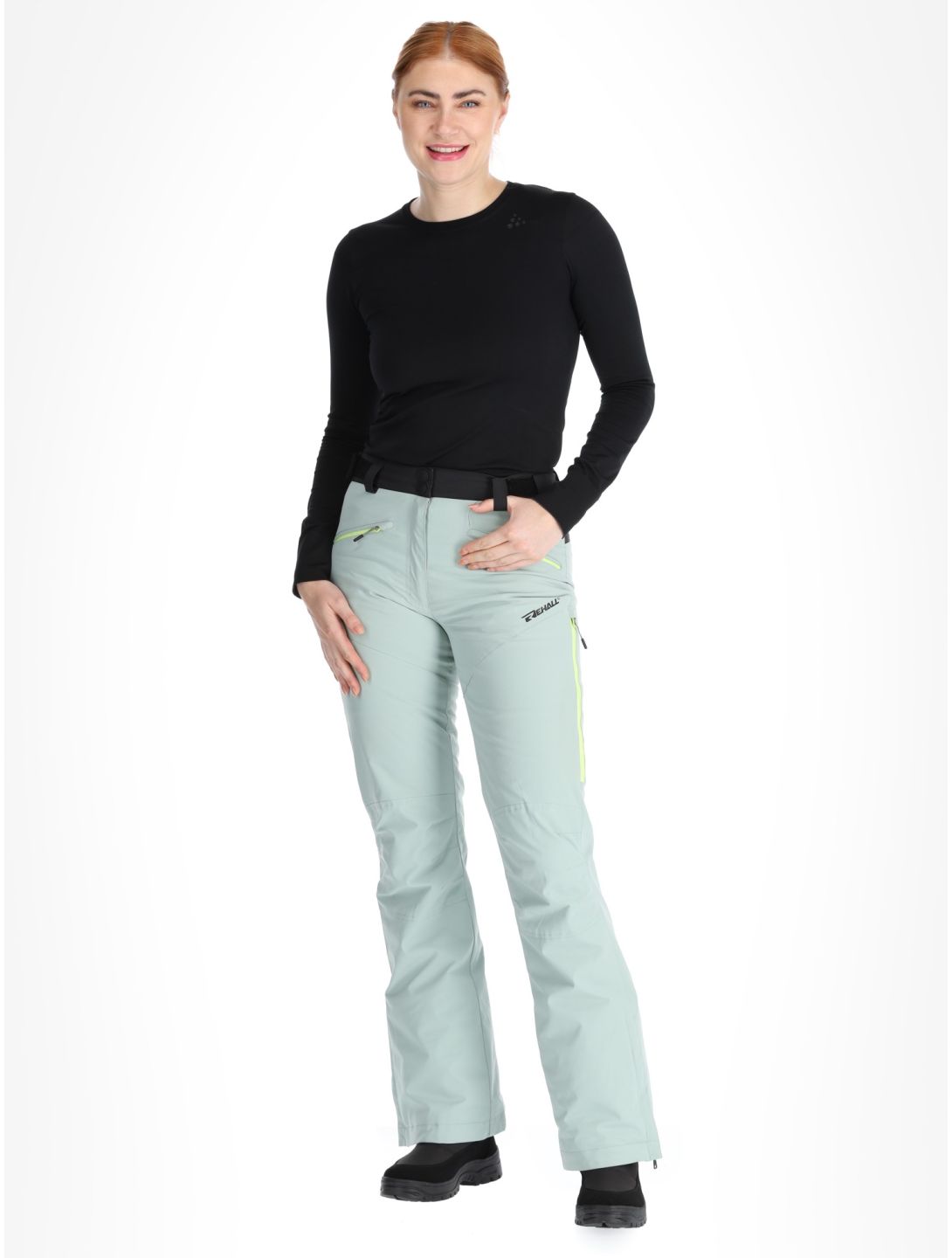 Rehall, Stormy-R pantaloni da sci donna Jadeite grigio 