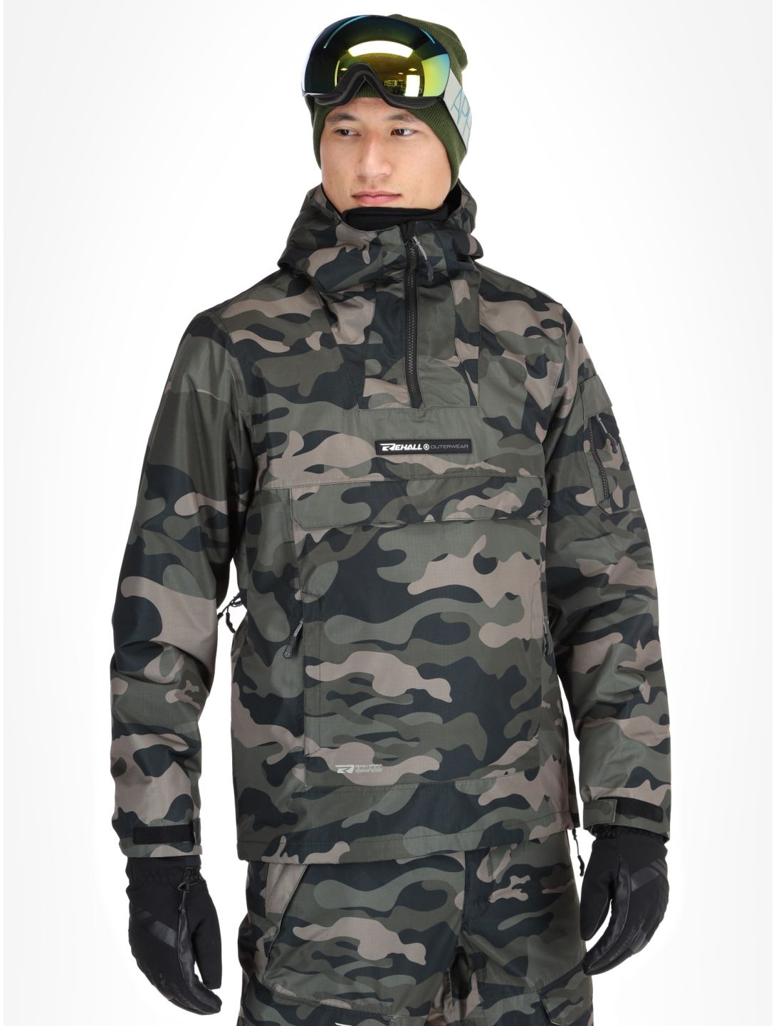 Rehall, Tabor-R anorak uomo Camo Black nero 