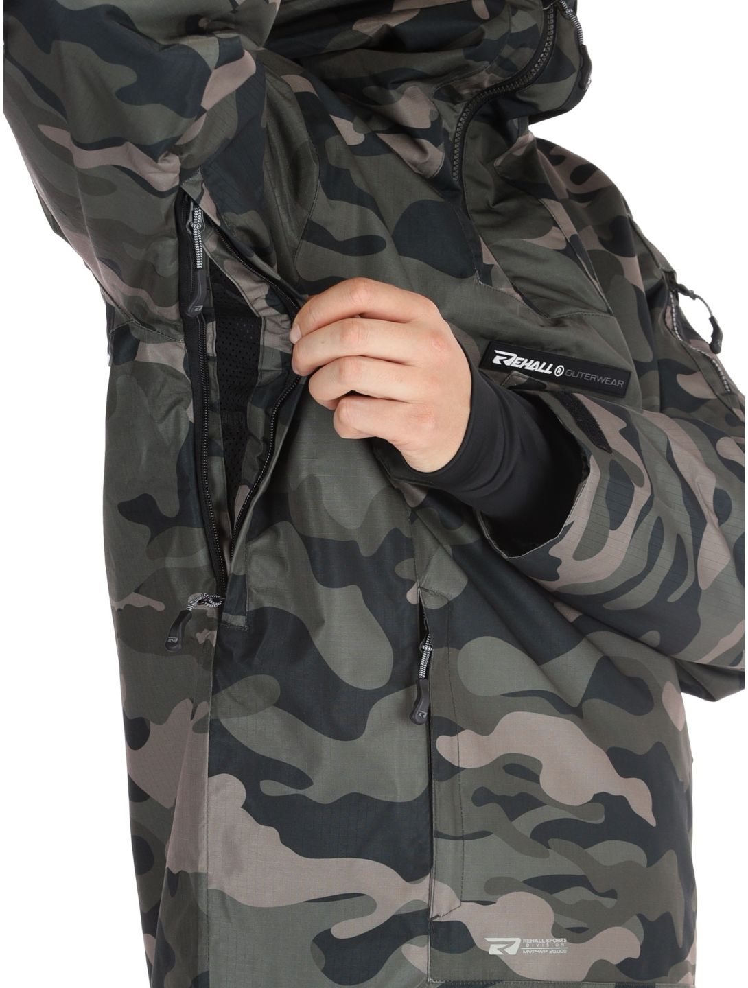 Rehall, Tabor-R anorak uomo Camo Black nero 