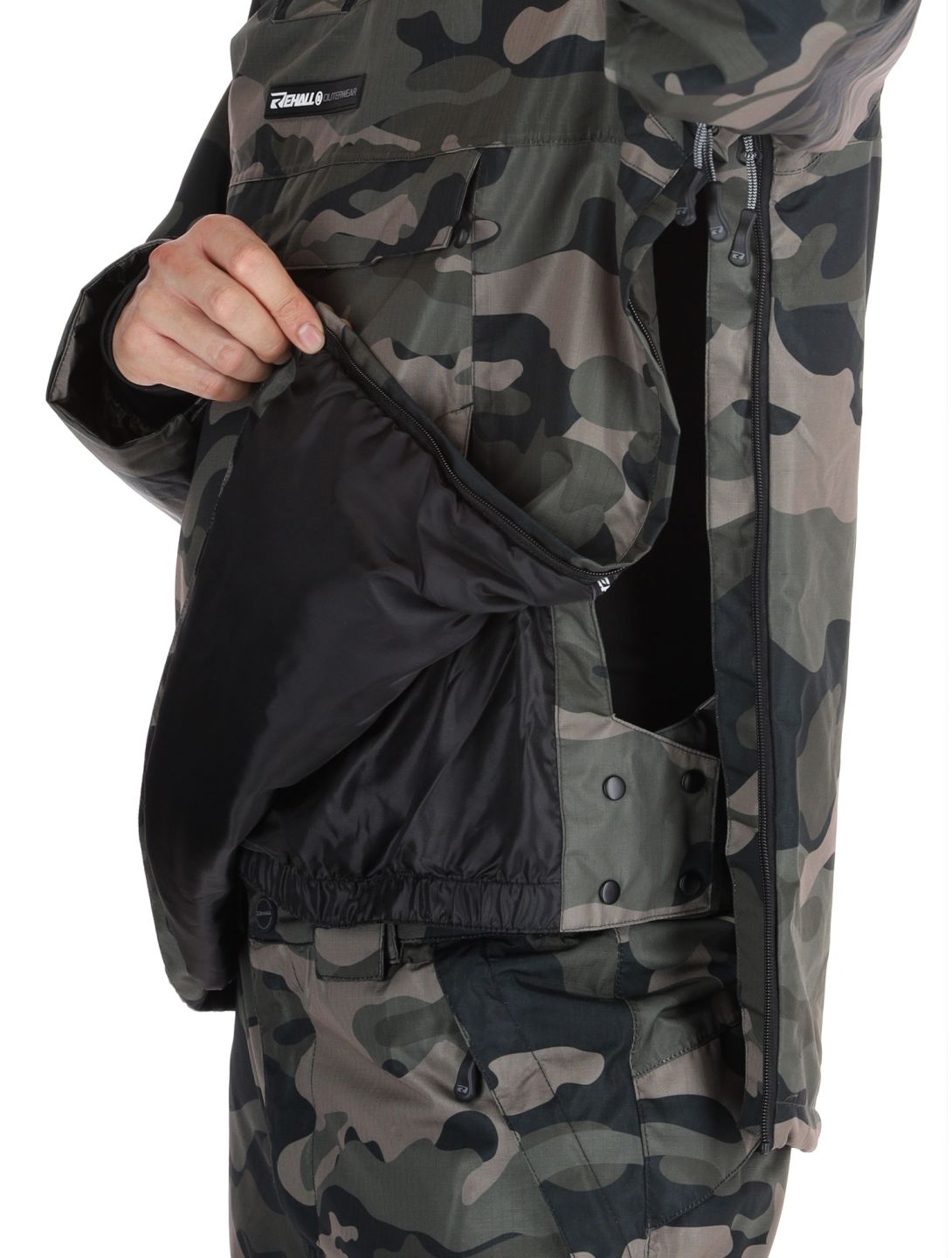 Rehall, Tabor-R anorak uomo Camo Black nero 