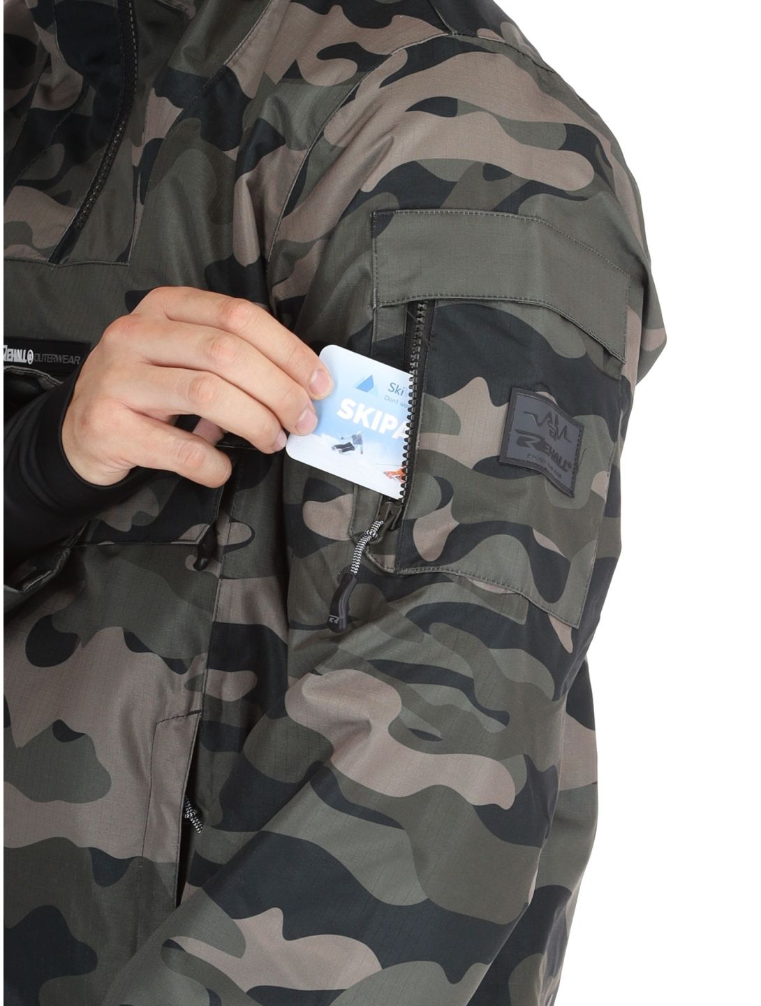 Rehall, Tabor-R anorak uomo Camo Black nero 