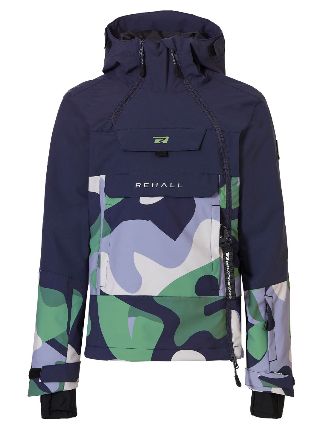 Rehall, Taylor-R giacca sci bambino Camo Frost verde 