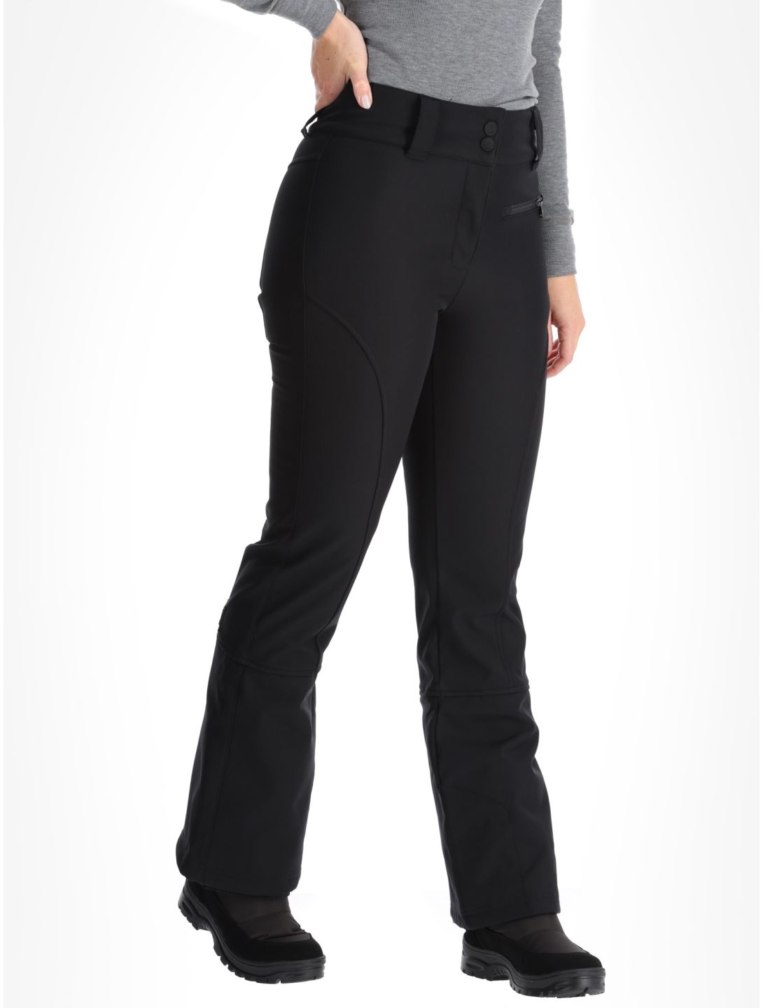 Rehall, Yves-R pantaloni da sci softshell donna Caviar nero 