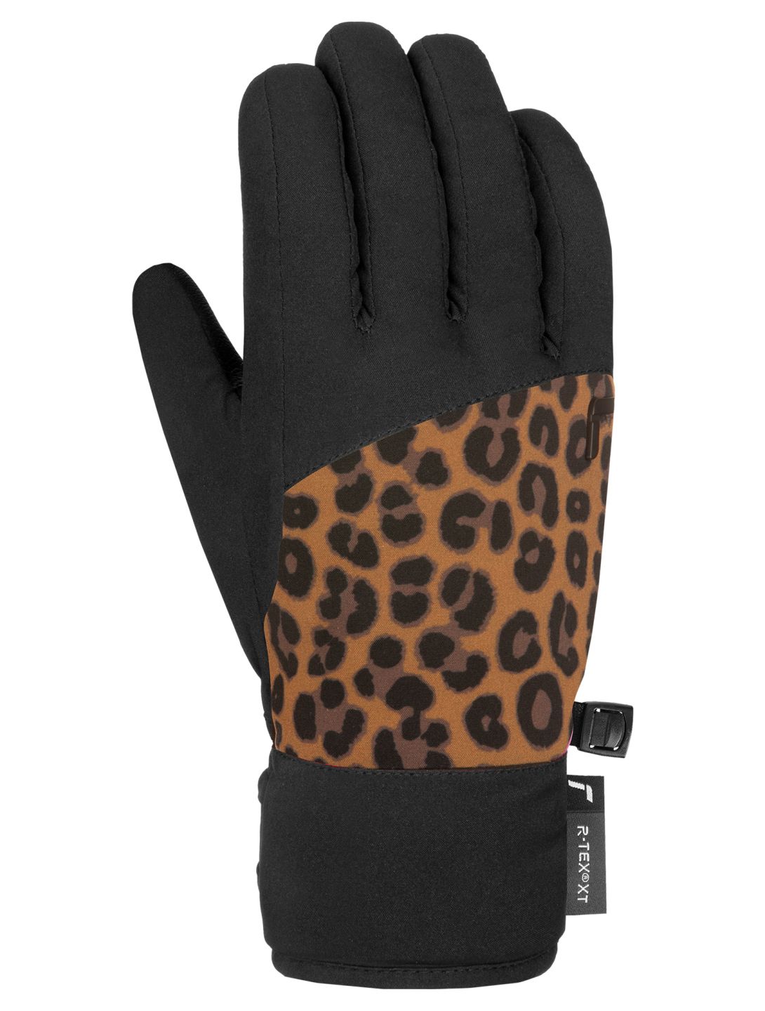 Reusch, Beatrix R-TEX® XT guanti da sci bambino Black / Brown Leopard marrone, nero 