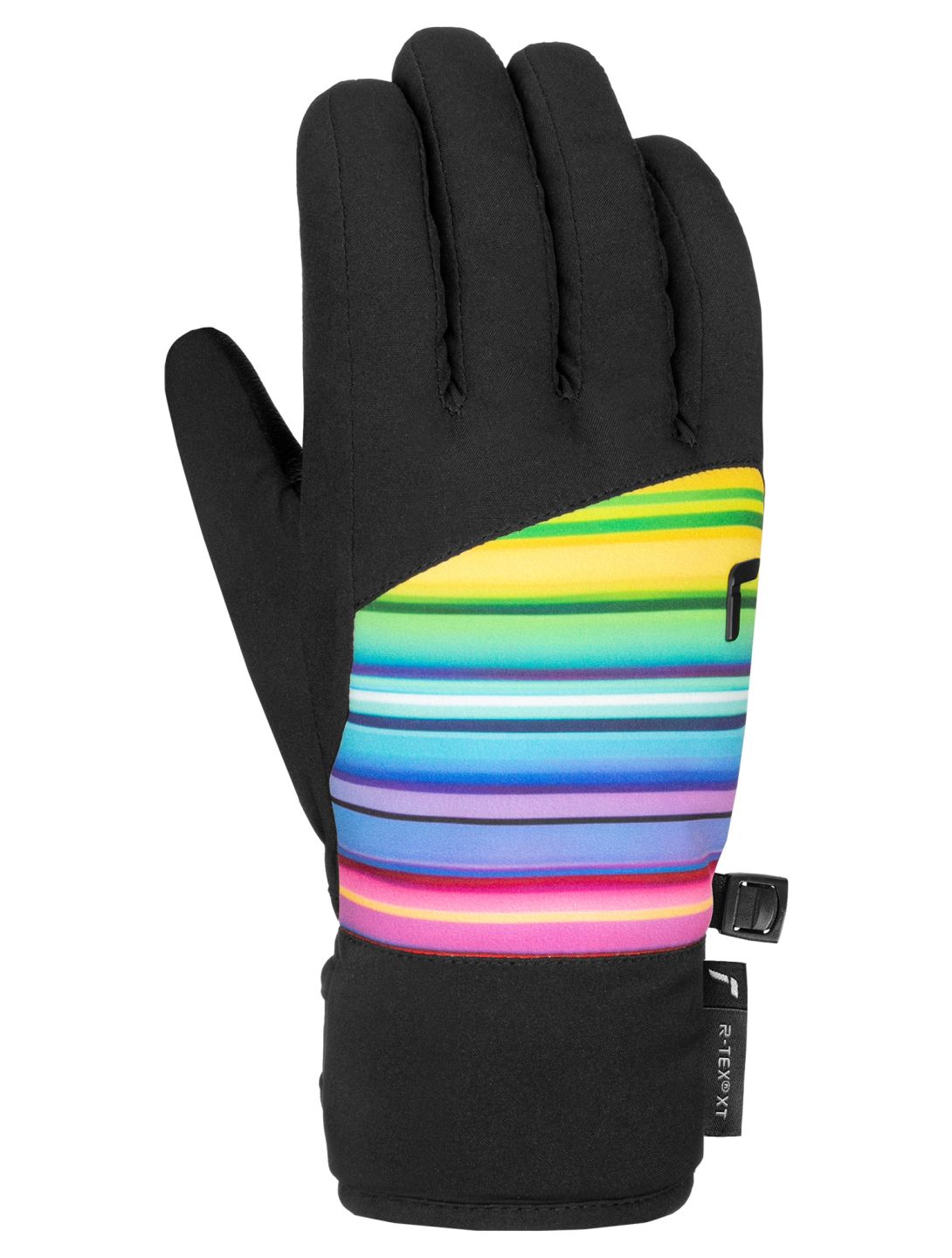 Reusch, Beatrix R-TEX® XT guanti da sci bambino Black / Multicolour Lines multicolorato, nero 