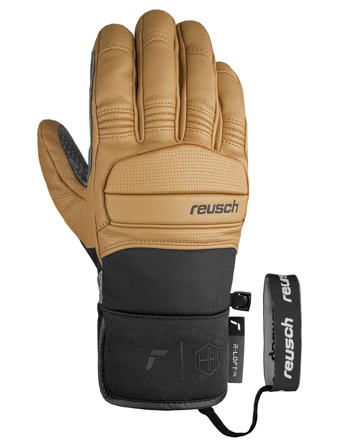 Reusch, Henrik Kristoffersen guanti da sci uomo Camel / Black marrone, nero 