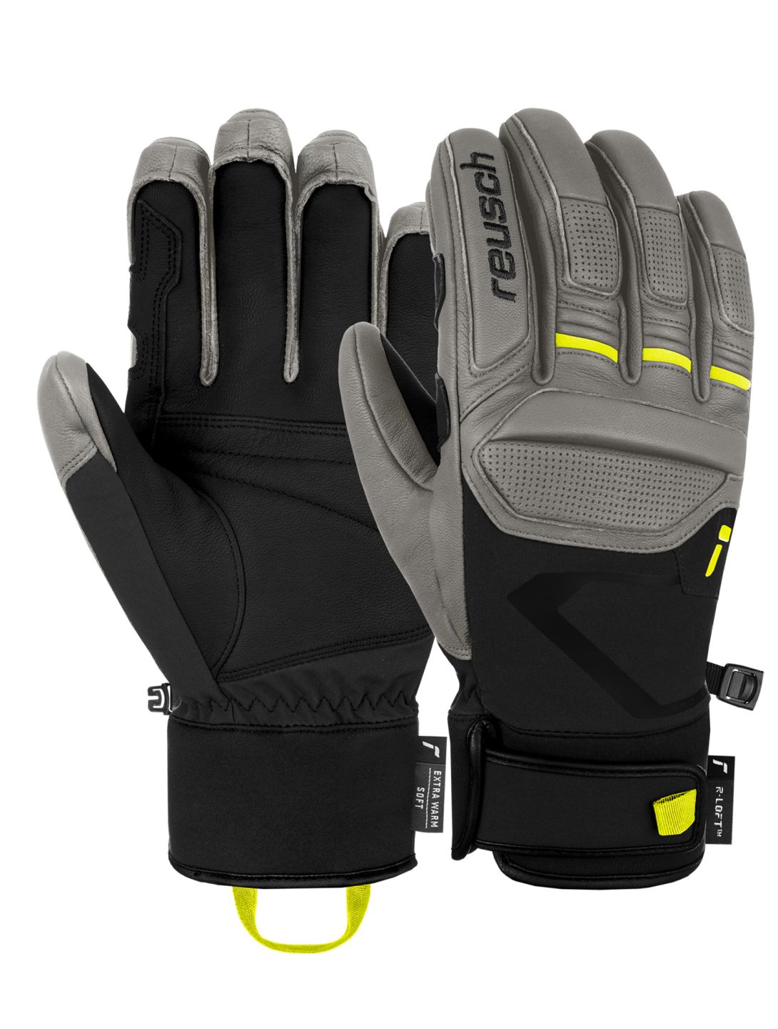 Reusch, Pro RC guanti da sci uomo Steel Grey / Black grigio, nero 